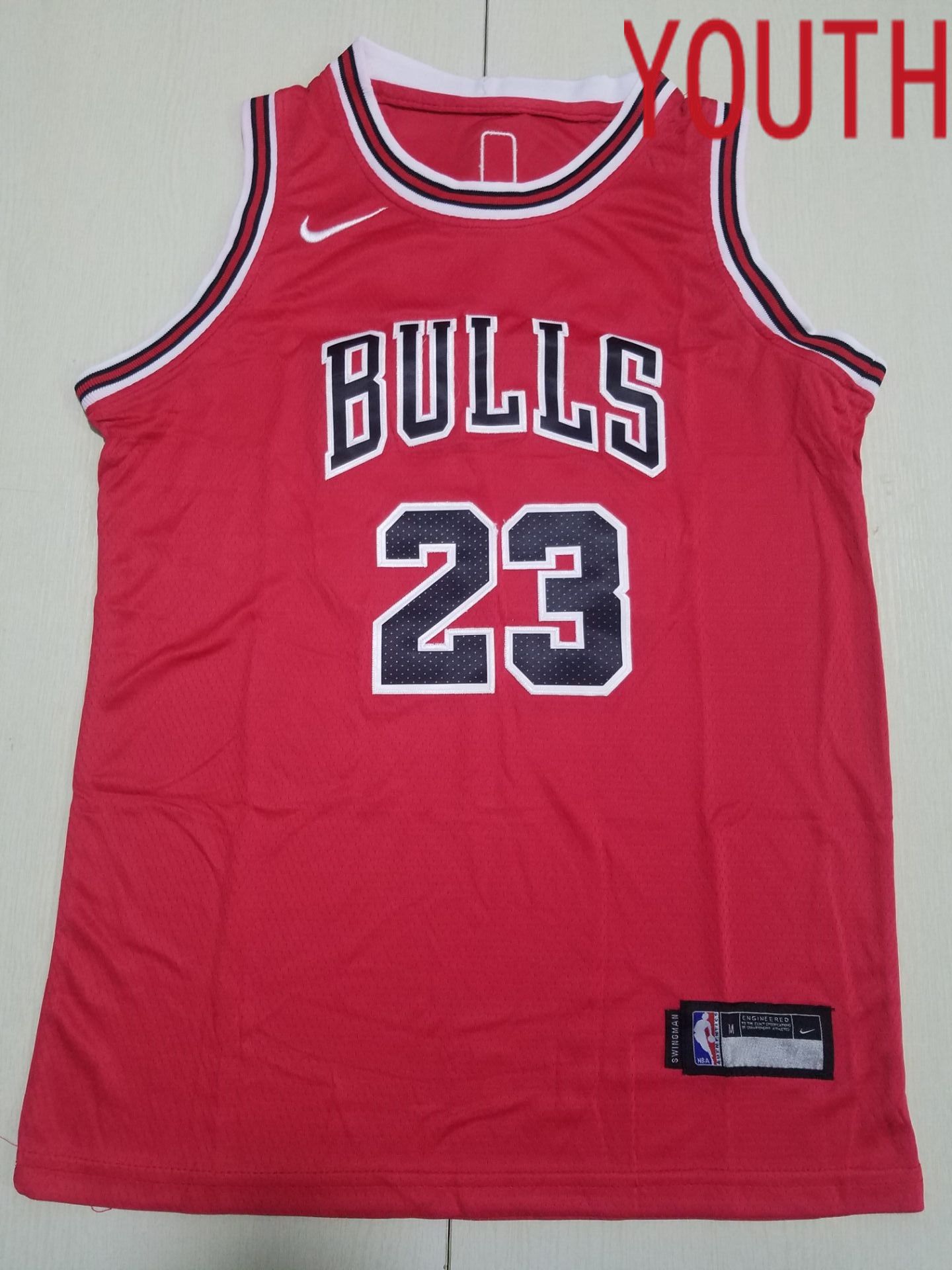 Youth Chicago Bulls #23 Jordan Red Nike 2022 NBA Jersey->youth nba jersey->Youth Jersey